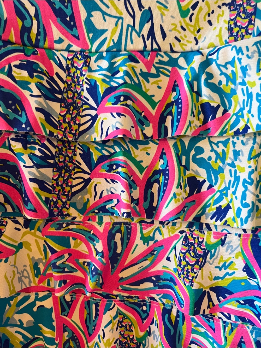 Lulu-B Cha Cha Ruffle Tiered Skort Skirt Medium Colorful Floral UPF50+ NWT - Picture 2 of 8